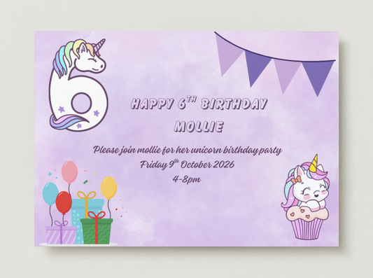 Children's Birthday Invites